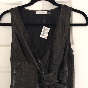 Ramy Brook Bronze and Black Shimmer Top XS